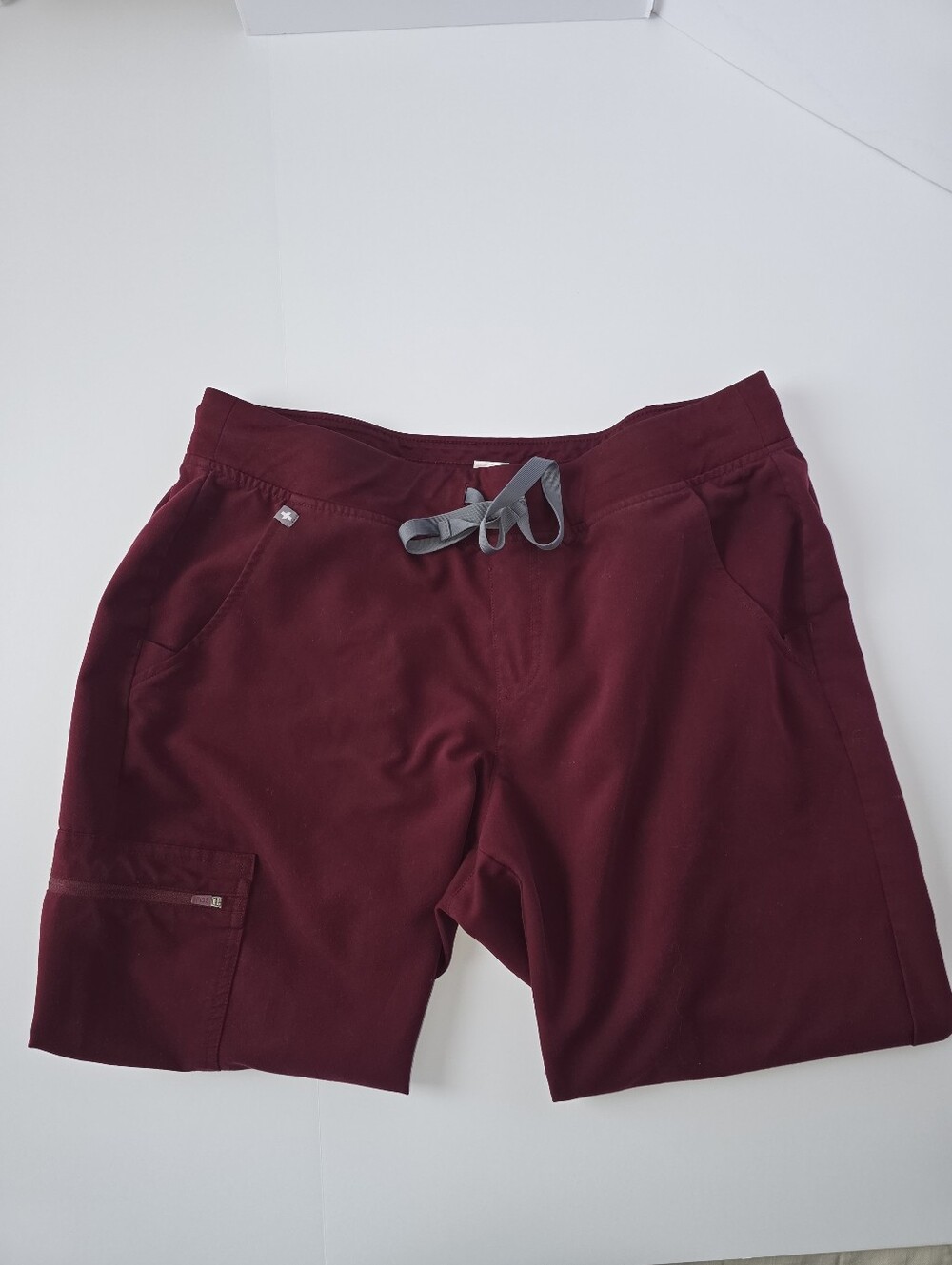 FIGS Zamora Jogger Scrub Pant Size Large Petite Burgundy PO 1812